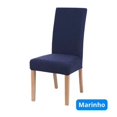 thumbnail image 1 of Backrest integrated seat cover, elastic stool cover, cushion, non slip, modern and simple household dining chair(denim blue), 1 of 5