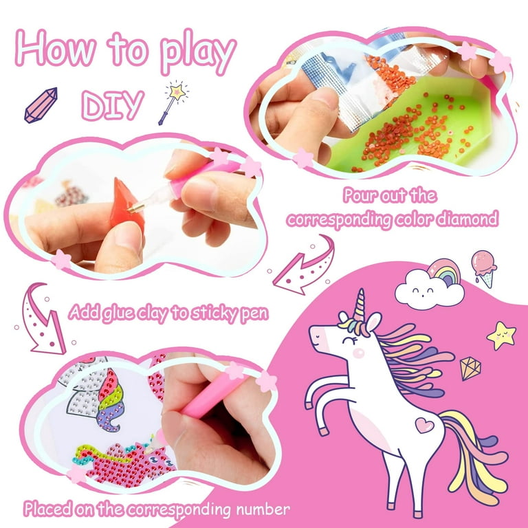 Pearoft Unicorn Gifts for Girls Age 5 6 7 8-Painting Unicorn Toys for Age 5 6 Year Olds Kids-Arts and Crafts for Kids Girls Age 6-12-Birthday Presents
