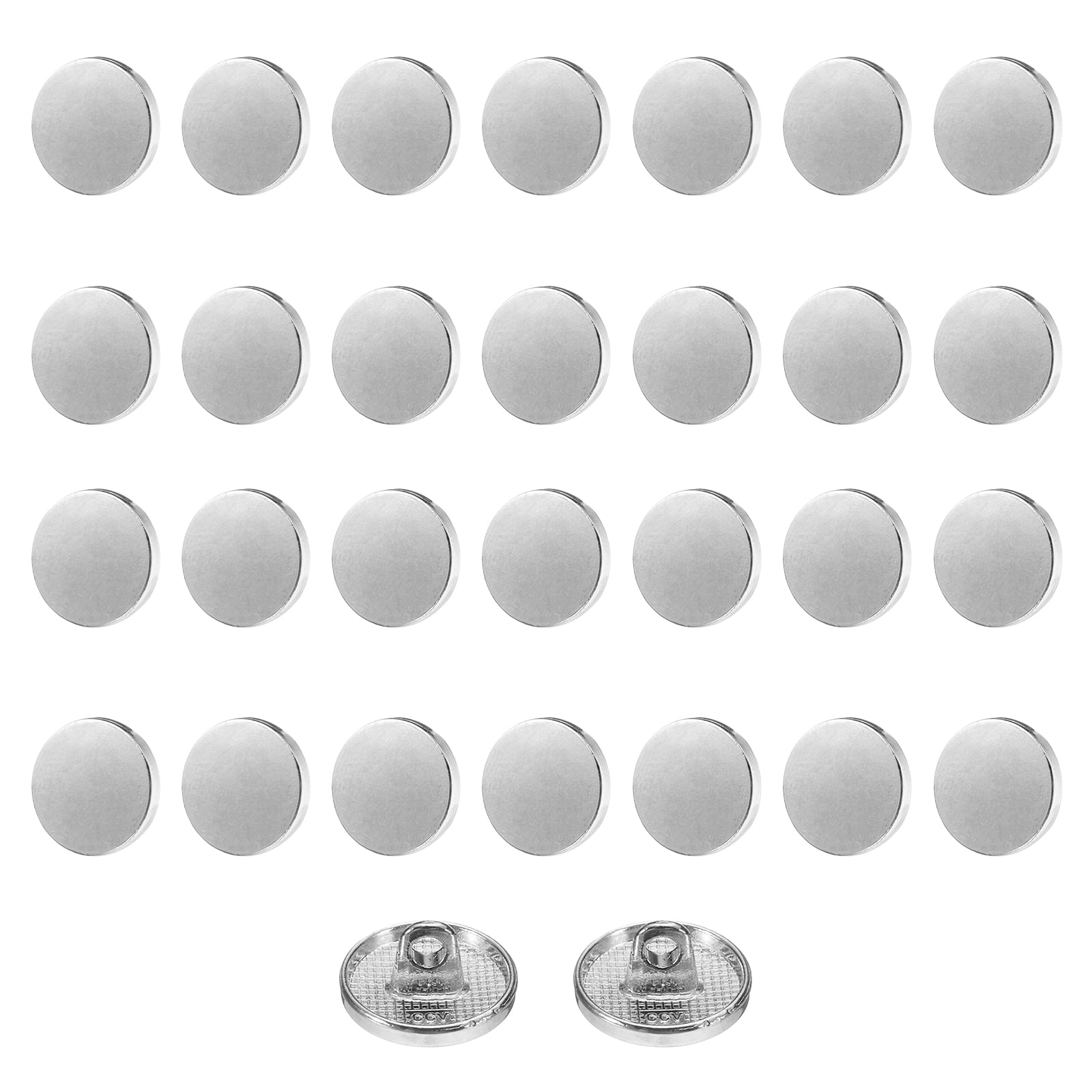 MILISTEN 30pcs Round Metal Hollow Out Button Coat Buttons Flat S Jacket - View #7