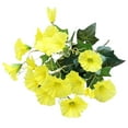 thumbnail image 2 of SMKE Artificial Flowers Bouquet,Yellow 13" Morning Glory / Petunia Floral Arrangement Stems,Faux Wildflowers Bouquet,Fake Flowers Greenery,Real Touch Silk Flower,Spring Summer Fall Seasonal Decor, 2 of 8