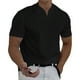 thumbnail image 1 of Camisetas Prolriy para hombre, primavera y verano, informales, cuello en V, lisas, de manga corta, blusa, color negro, talla L, 1 of 8