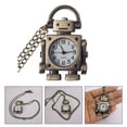 thumbnail image 3 of Miangastore Vintage Robot Shape Pocket Watch Necklace Neck Chain Birthday Festival Gift, 3 of 8