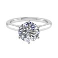 thumbnail image 1 of Bague Femme en Moissanite Diamant Ronde pour Cadeaux, 1 of 2
