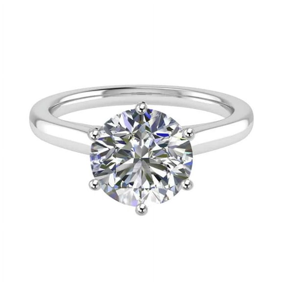 Round Cut Moissanite Diamond Women Ring for Gifts