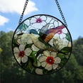 thumbnail image 2 of Personalized Hummingbird Stained Glass 2025, Hummingbird Xmas Gifts Ideas, Hummingbird Suncatcher, Christmas Tree Ornament XFsr3e, 2 of 4