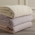 thumbnail image 3 of Aurora Home  Throw-Luxe Faux Fur Throw Blanket Taupe 58"w x 60"l Faux Fur, Microfiber, 3 of 5