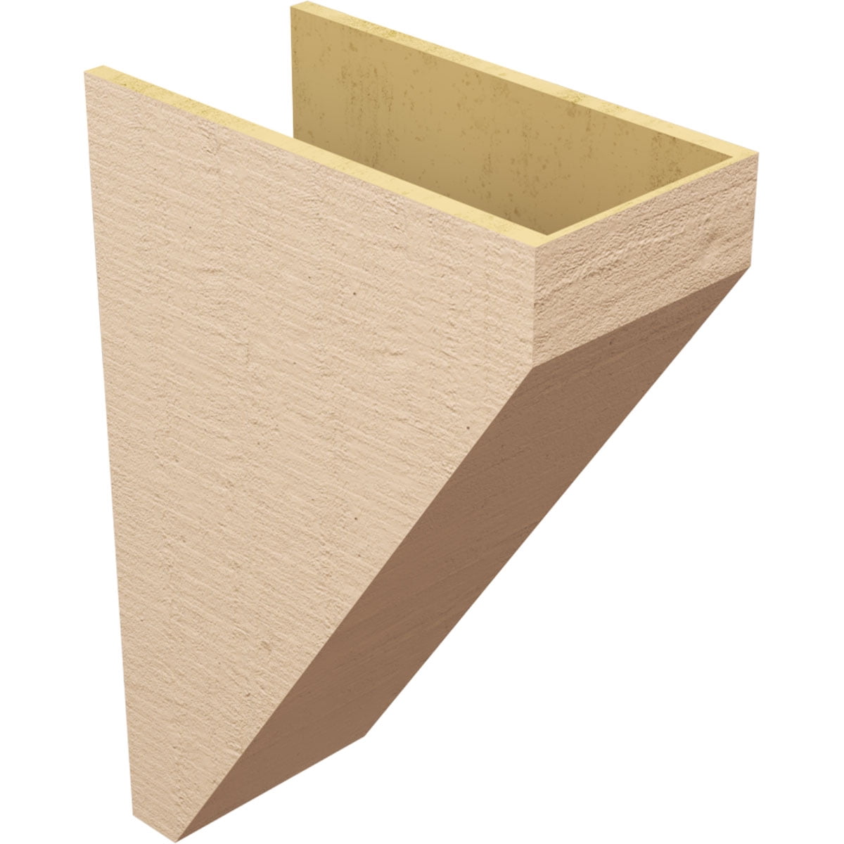 12"W x 24"D x 36"H Classic Concord Rough Cedar Woodgrain TimberThane Corbel, Primed Tan