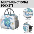 thumbnail image 6 of Lunch Bag Lunch Box for Women Reusable Insulated Lunch Bags,Water-Resistant Sea Turtle Cooler Lunch Tote Bag, Large Capacity for Work Travel Picnic, 6 of 6