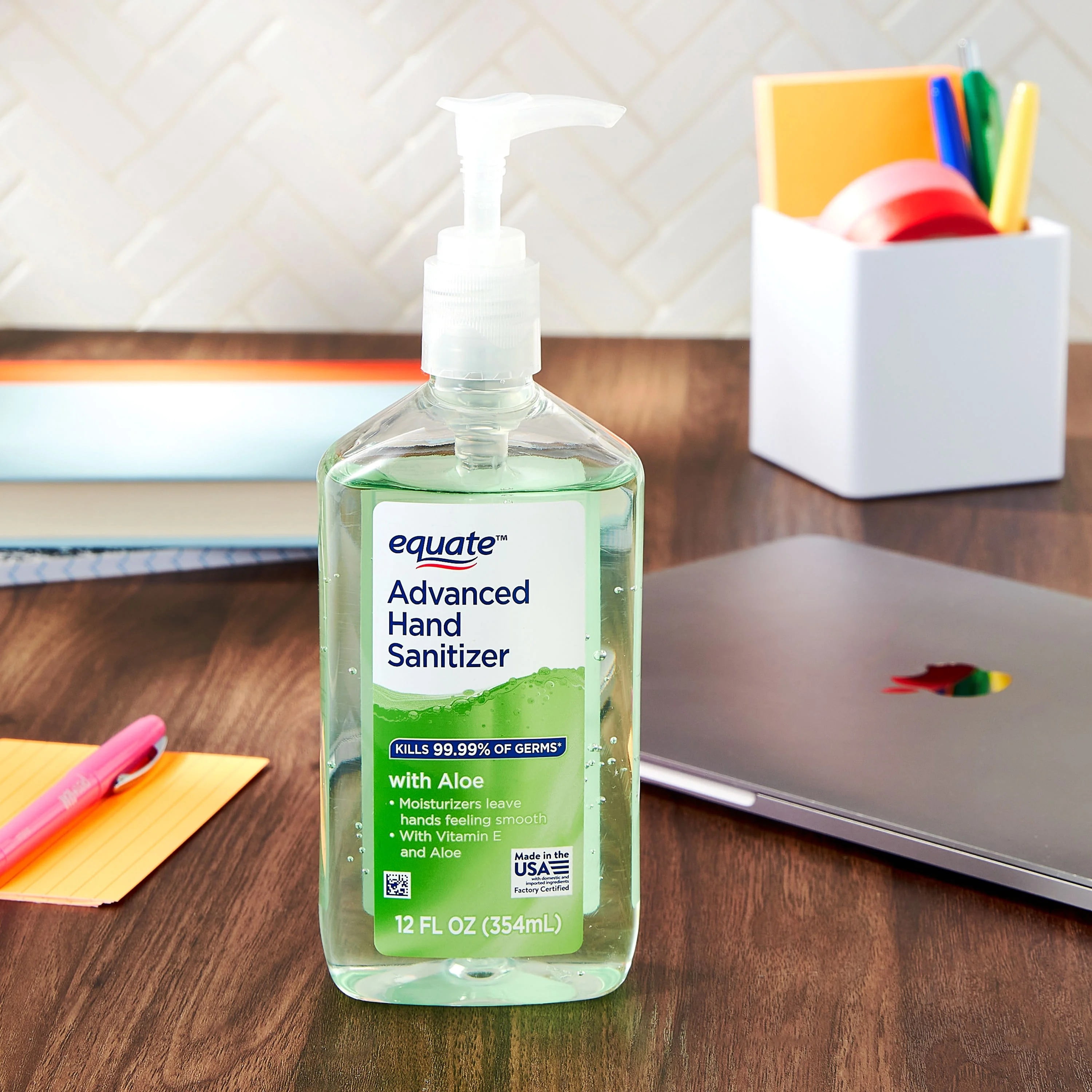 Equate Advanced Hand Sanitizer with Aloe, 12 fl oz