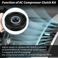 thumbnail image 3 of Kit de embrague del compresor de aire acondicionado para Toyota Camry 12-17, RAV4 09-12, Sienna 11-13, 3 of 7
