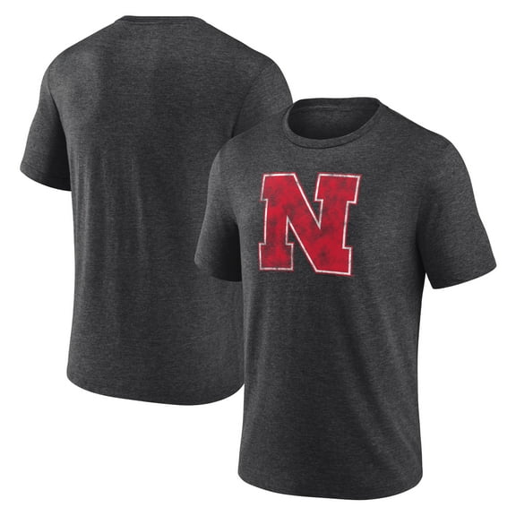 Men's Charcoal Nebraska Huskers Classic Primary Tri-Blend T-Shirt