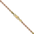 thumbnail image 4 of 14k Tri Colored 16 Inch 2.5mm Rope Chain Necklace Pendant Charm, 4 of 9