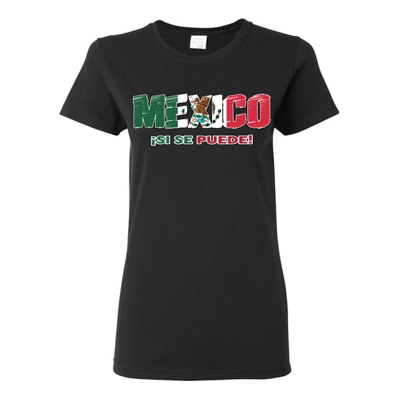Wild Bobby Mexico Flag Pride Graphic Si Se Puede Eagle Cactus | Unisex Novelty Graphic T-Shirt | Soccer Football Fan Gift for Men Women Graphic Tee
