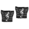 thumbnail image 6 of MLINS  2 Pieces Simple Design Shoulder Bag Music Symbols Canvas Handbag Miss, 6 of 8