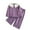 Purple, variant on fatyb Toddler Kids Girls Striped Clothes Set 2 Piece Long Sleeve Collared T-Shirts and Wide Leg Pants