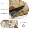 thumbnail image 6 of 2'x6' Rug Runners for Hallways Kitchen, Desert Sand Camel Non Slip Entryway Beside Floor Carpet Runner, Summer Tropical Animals Vintage Beige Laundry Room Bedroom Throw Rugs Mat for Family Pet, 6 of 8