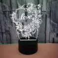thumbnail image 1 of Qinwei LOVE 3D Night Light with Remote Control Smart Touch 3D Illusion LED Lamp for Party Dating Wedding Anniversary --- Black Seat, 1 of 5
