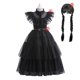 thumbnail image 3 of Disfraz de Halloween para niñas, Vestido de Cosplay para eventos negros, ropa de fiesta de noche para niños, Vestido gótico de moda, 3 of 5