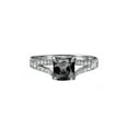 thumbnail image 2 of 1.70 CTW 14K White Gold Black Diamond Ring with Diamonds Split Shank Cushion With Accents, 2 of 2