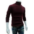 thumbnail image 2 of Men Shirt for Autumn Winter Turtle Neck Cotton Pullover Thin Bottoming Shirt, 2 of 8