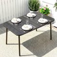 thumbnail image 2 of Outsunny 47" x 28" Outdoor Dining Table for 4, Patio Table, Grey, 2 of 10