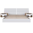 thumbnail image 2 of Nexera Oslo 4-Piece Floating Platform Bedroom Set, White, Queen, 2 of 7
