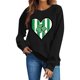 thumbnail image 5 of Suéteres de Manga Larga de Mujer con Cuello Redondo Impreso Suelto Casual para la Fiesta Del Día de San Patricio Y el Uso Diario, 5 of 6