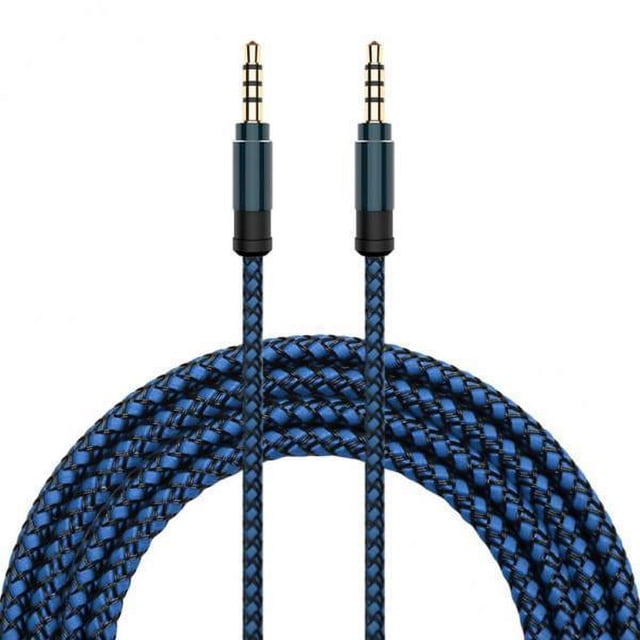 3x Cable de Audio Jack de 3,5 Mm Conector de Coche Trenzado de Nailon para Enchufar Cable AUX 3 piezas