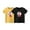Yellow/Black, variant on 2-Pack Girls Cute T-Shirt Kids Summer Short Sleeve Tops Rabbit Casual Cotton Crew Neck Graphic Tees Loose Blouses Vacation, Black, 6 Years