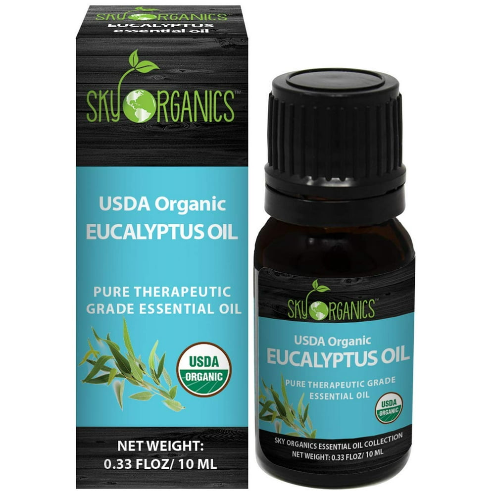 Organic Eucalyptus Essential Oil by Sky Organics (10 ml.) 100 Pure
