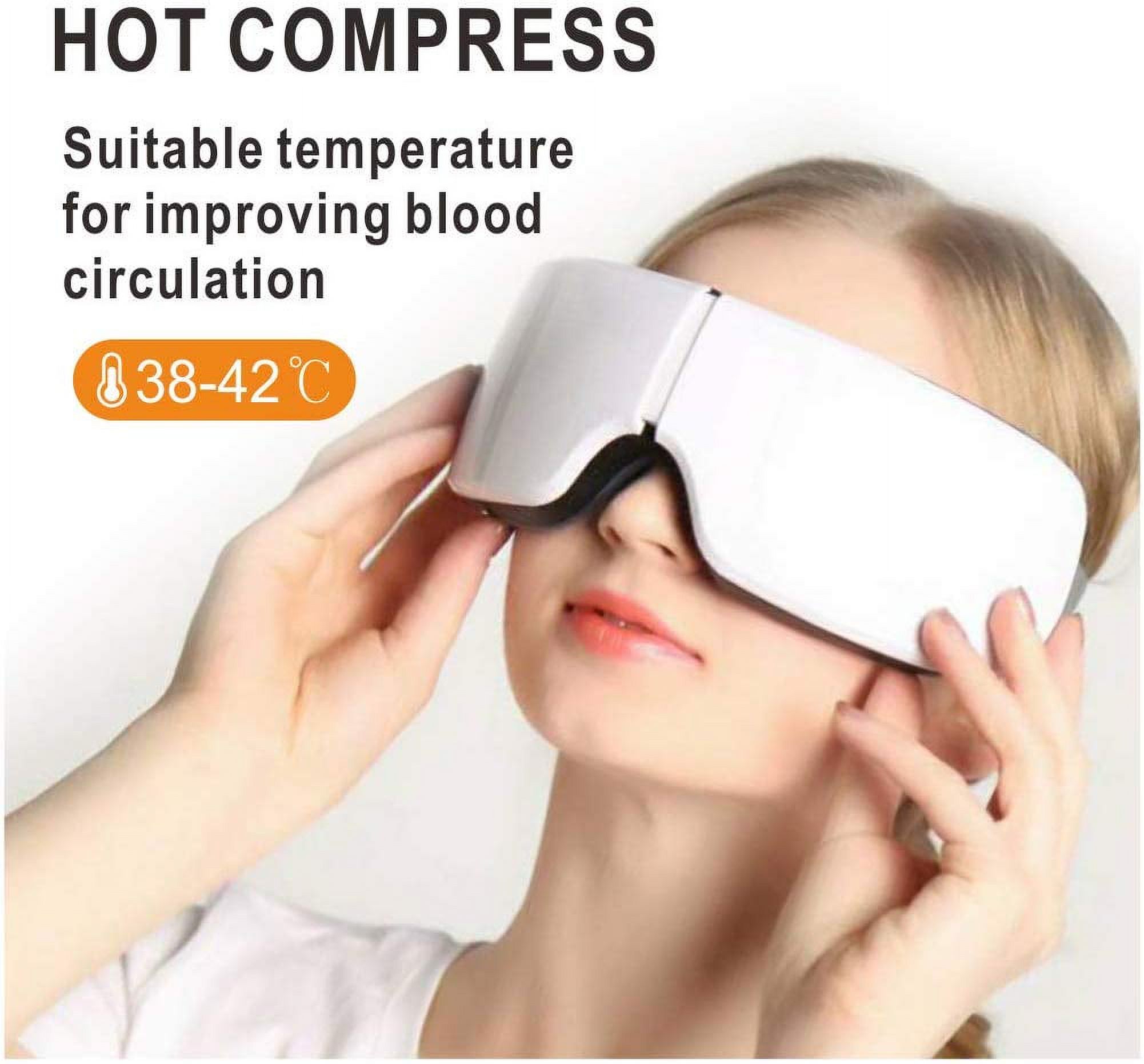 "Happyline" Electric Eye Massager with Heat, Air Compression, Bluetooth Music, Wireless Eye and Temple Massager for Relieving Dry Eyes, Eye Fatigue, Improving Blood Circulation and Sleep Quality - image 4 of 7