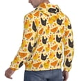 thumbnail image 6 of Haiem Funny Chicken Patterned Men's Hoodie with Kangaroo Pocket - Ideal Pullover Sweatshirt for Daily Wear, Travel, and Home-Small, 6 of 7