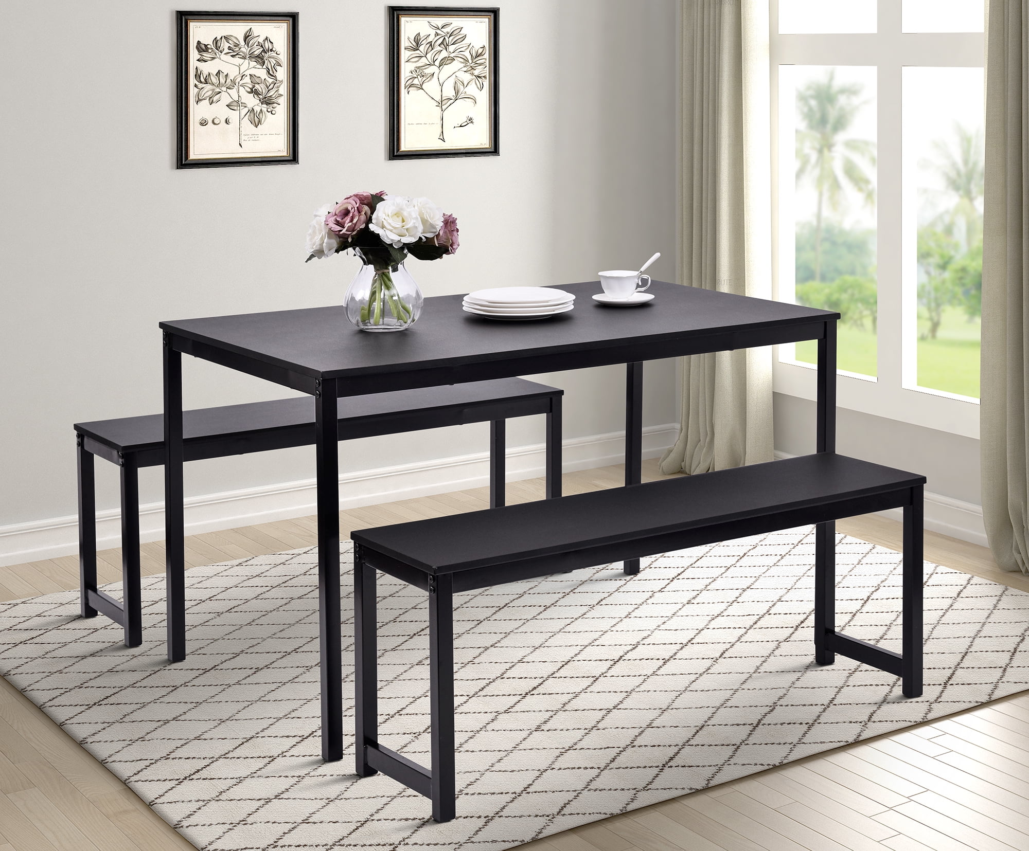 Dining Room Table Bench Set : 26 Big & Small Dining Room Sets with