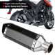 thumbnail image 5 of Suuonee Tubo de escape para motocicleta, acero inoxidable, fibra de carbono de 51 mm de diámetro, sistema de escape completo para Honda Yamaha Suzuki Kawasaki Ecomeon no, 5 of 5