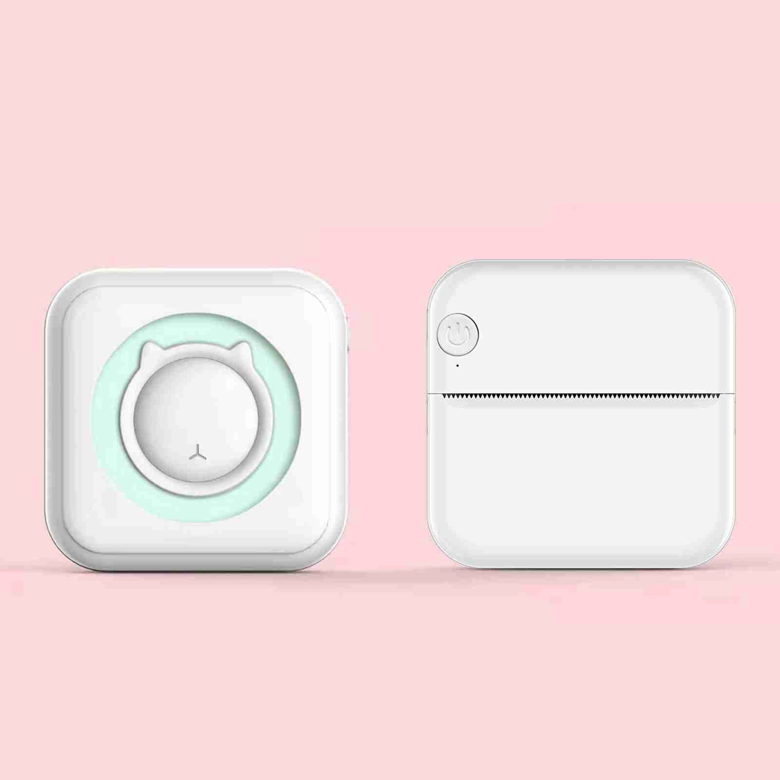 Maker  Photo Printer Multifunction Portable Printer Wireless  Mini Printer Support BT Connection For Smartphone With 6 Thermal Paper Rolls+5 Self-adhesive Paper