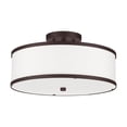 thumbnail image 6 of 62628-07 Livex Lighting Park Ridge - 3 Light Semi-Flush Mount in New Traditional Style - 15 Inches wide by 8 Inches high-Bronze Finish, 6 of 11