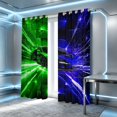 thumbnail image 2 of Erosebridal Race Car Blackout Curtains, Speed Light Window Curtains Pack of 2 (38x45 Each), Green Blue, 2 of 5
