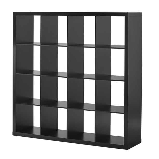 Better Homes & Gardens 16Cube Storage Organizer, Solid Black