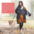 thumbnail image 4 of Wearable Oversized Blanket,Halloween Pumpkin Ghost Pattern Wearable Blanket Hoodie for Adults,Cozy Hooded Blankets with Super Pockets,Super Warm Fuzzy Pullover for Women & Men, 4 of 6