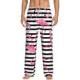 thumbnail image 2 of Picia Flamingos Mens Soft Woven Cotton Elastic Waistband Sleep Pajama Pant Lounge Sleep Pant With Pockets And Drawstring-Large, 2 of 9