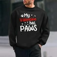 thumbnail image 3 of Afuyipoi Men Printed Hoodie, Graphic Elastic Waist Long Sleeve Valentine's Day Sweatshirts Black L, 3 of 8