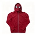 thumbnail image 2 of Spider Cosplay Hoodie Full Zip Mask Sweatshirt Superhero Costume Jacket Web Print Streetwear for Holiday Party Fans, 2 of 7