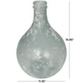 thumbnail image 3 of DecMode 17" Handmade Frosted Spanish Bottle Recycled Glass Vase, 3 of 11