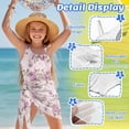 thumbnail image 5 of SEANATIVE Girls One-Piece Swimsuits with Mesh Cover-up Skirt One-Piece Bathing Suits Back Cutout Stylish Stretch Swimwear for Kids Teenagers, Size 13-14, Pink Violet Rose, 5 of 7