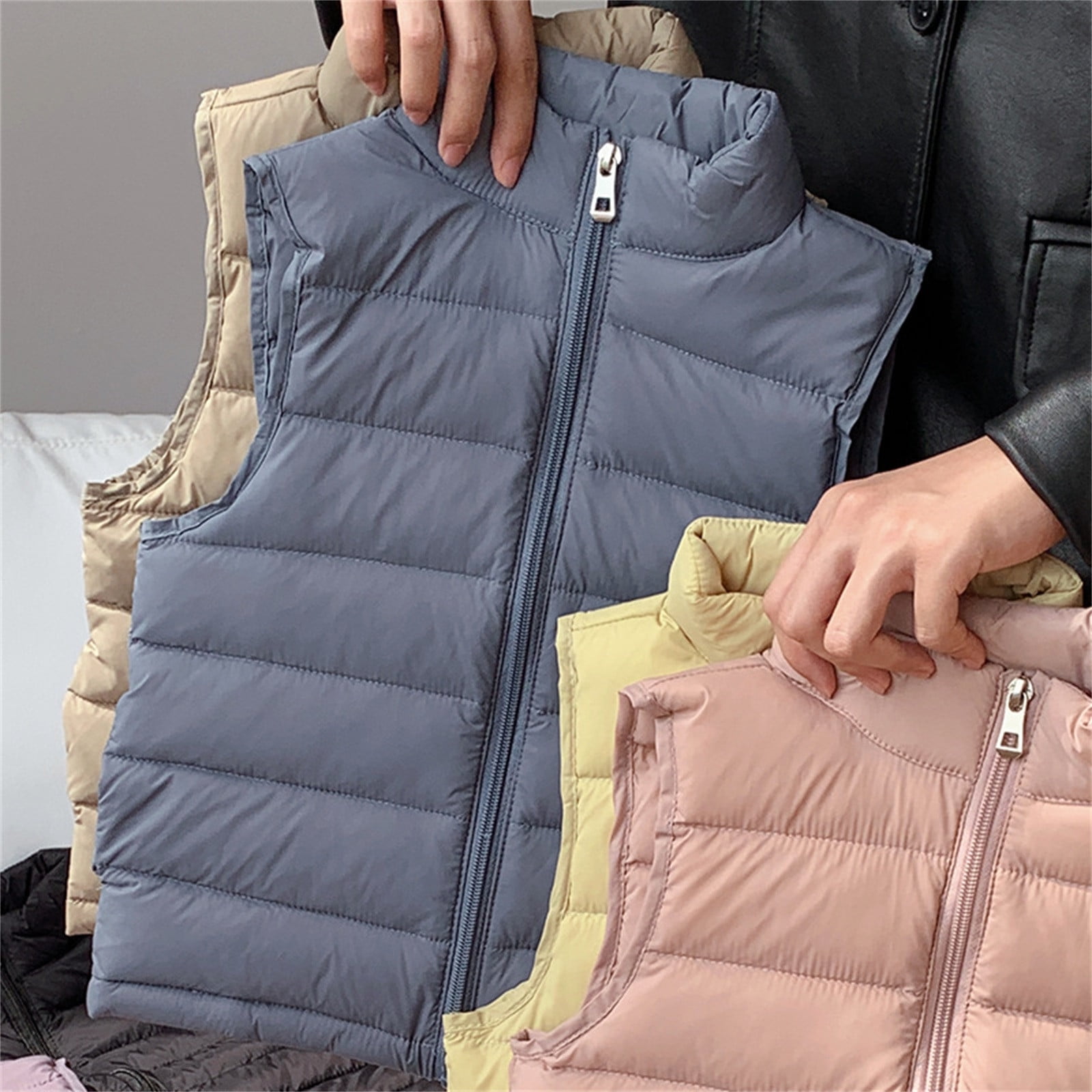 Gilet Sans Manches Avec Capuche Et Fourrure Pour Bébé Garçon/fille – Hiver, Nylon, Doublure Polaire, Températures 10-15°C