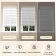 thumbnail image 6 of Autoez Cordless Zebra Blinds for Windows Roman Shades Light Filtering Roller for Outdoor/Indoor Windows Privacy White 72" x 72", 6 of 9