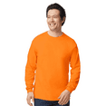thumbnail image 4 of Gildan Long Sleeve Crewneck Safety T-Shirt for Men, Hi-Vis Classic Safety Orange Workwear, 4XL, 4 of 6