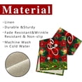 thumbnail image 2 of Christmas Table Runner, Merry Christmas Runner for Table, Christmas Poinsettia Table Runners 72 Inches Long, Red Winter Holiday Happy New Year Small Runner Rug for Home Decorations Decor Dining Room, 2 of 6