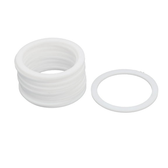55mmx45mmx2mm Round Flat Washer Gasket Seal Ring White 15pcs