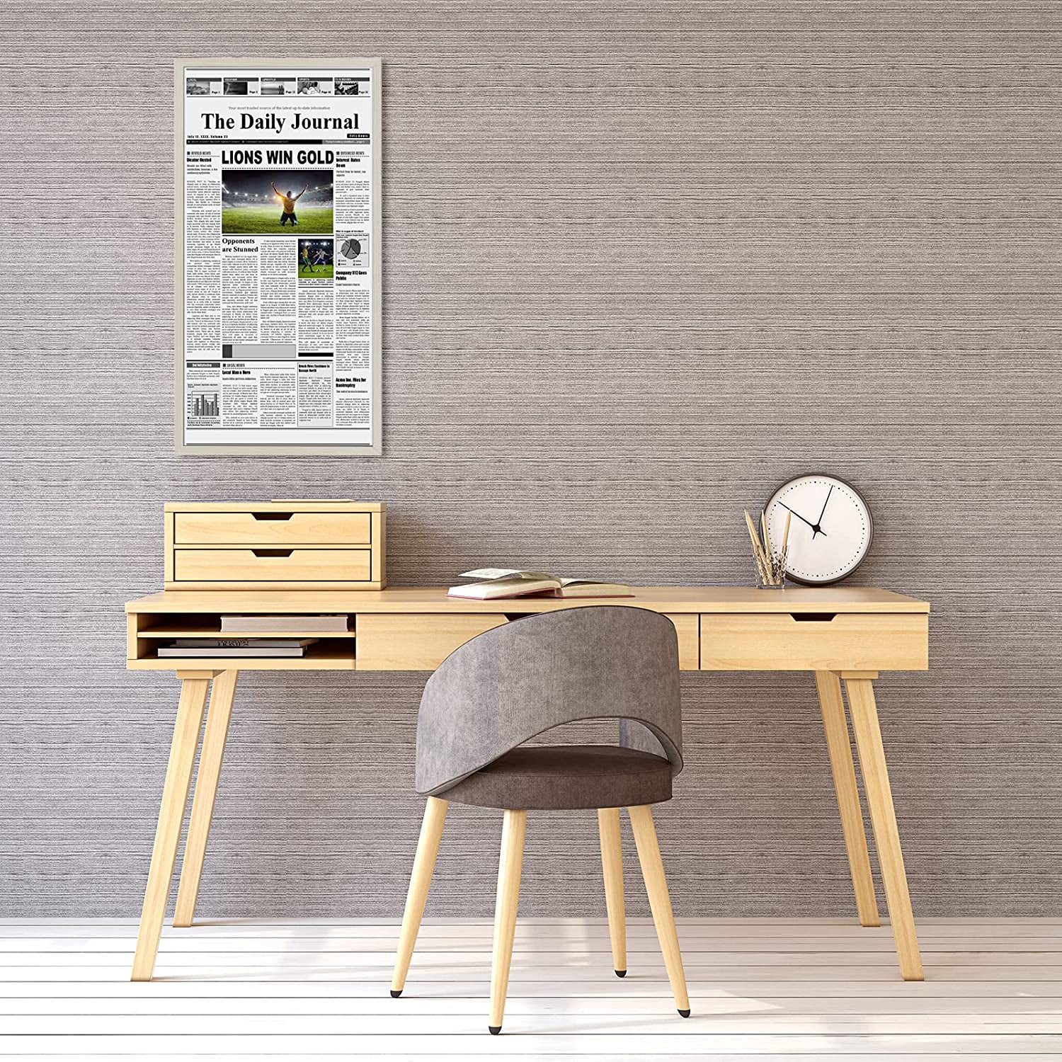 Americanflat 11x22 Frame - Assorted Media Cover Frame - Hanging Hardware Included - Fits 11x22 Inch Newspapers